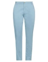 Yan Simmon Woman Pants Light Blue Size 6 Cotton, Elastane
