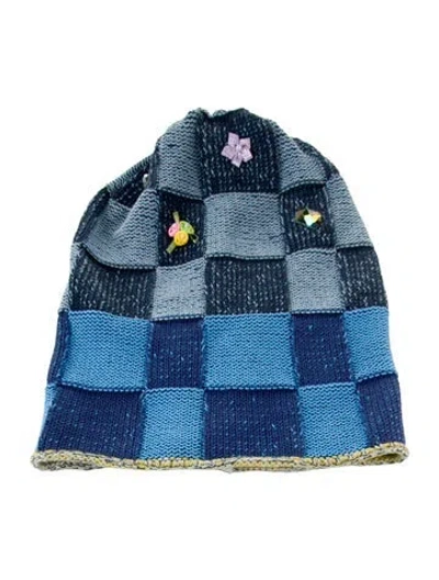 Pre-owned Yan Yan Knits Knit Beanie In Blue