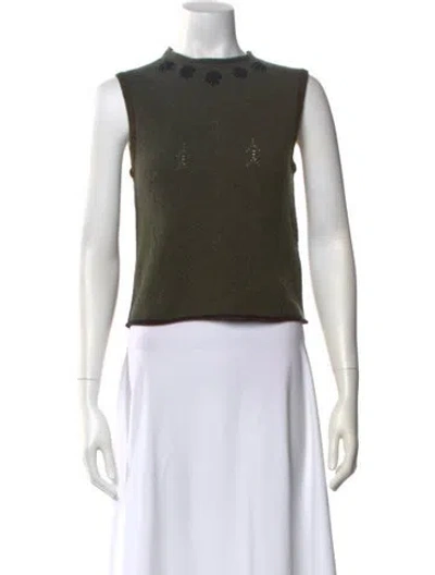 Pre-owned Yan Yan Knits Lambswool Mock Neck Top W/ Tags In Multi