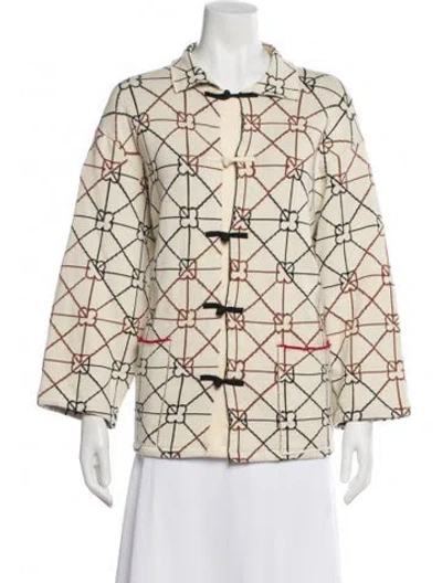 Pre-owned Yan Yan Knits Plaid Print Scoop Neck Sweater In Multi