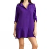 Yana K Portobello Mini Dress In Purple In Blue