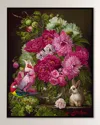 Yana Movchan Floral With Bunny Limited Edition Giclee Canvas Wall Art