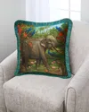 Yana Movchan Jungle Of Happiness Silk Pillow