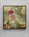 Yana Movchan Monkey Watching Dancing Flowers Limited Edition Giclee Canvas Wall Art