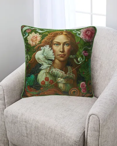 Yana Movchan Slay Your Dragon Silk Pillow