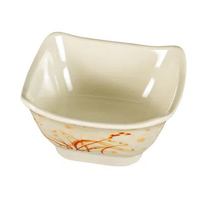 Yanco 10 Oz. Orchis Square Melamine Salad Bowl In Gold