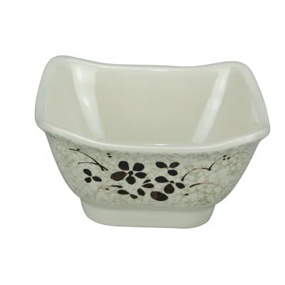Yanco 10 Oz. Square Melamine Salad Bowl In Beige