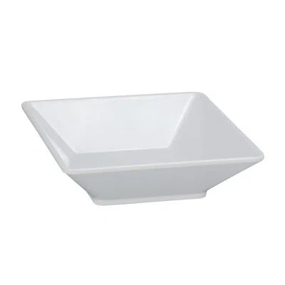 Yanco 14 Oz. Square Deep Melamine Salad Bowl In White