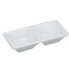 Yanco 2 Compartment Melamine Condiment Server In White