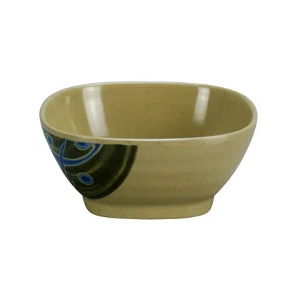 Yanco 8 Oz. Japanese Square Melamine Salad Bowl In Sand