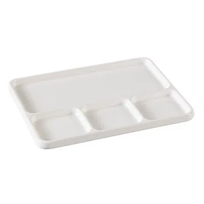 Yanco Accessaries Compartment Melamine Divided Serving Dish In White
