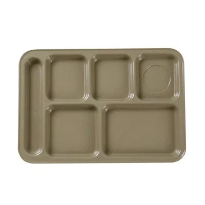 Yanco Accessaries Left Hand Melamine Divided Serving Dish In Sand;sand