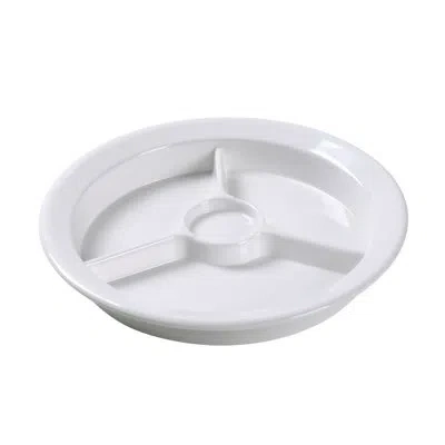 Yanco Accessaries Melamine Divided Serving Dish In Ivory