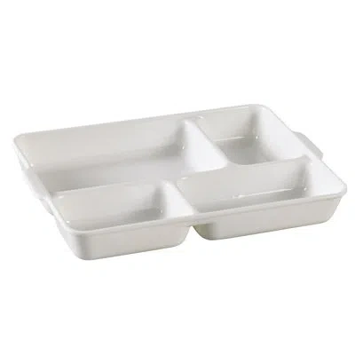 Yanco Accessaries Melamine Divided Serving Dish In White