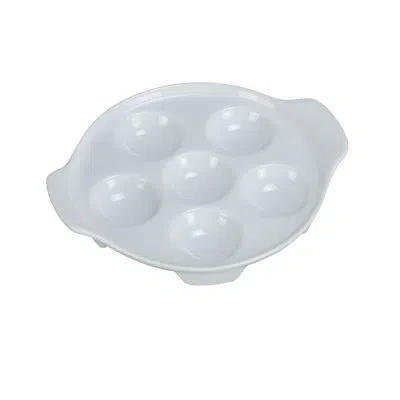 Yanco Accessories Chinaware Escargot Dish With Handle In Bright White