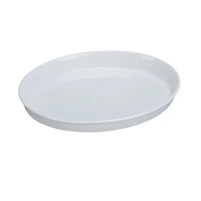 Yanco Accessories Chinaware Oval Deep Plate In Bright White