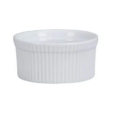 Yanco Accessories Chinaware Ramekin Fluted In Bright White