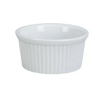 Yanco Accessories Chinaware Ramekin Fluted In Bright White