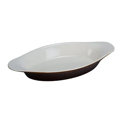 Yanco Accessories Chinaware Welsh Rarebit Oval In White,brown