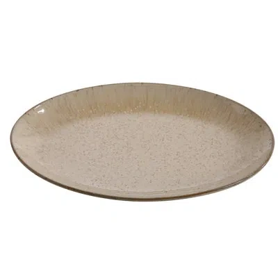 Yanco Agate Platter In Beige