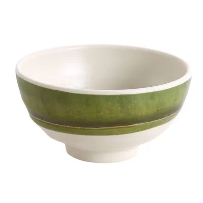 Yanco Bamboo Style 10 Oz. Melamine Rice Bowl In Green