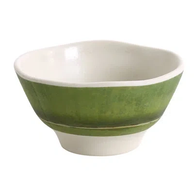 Yanco Bamboo Style 10 Oz. Melamine Soup Bowl In Green