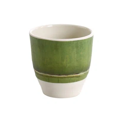 Yanco Bamboo Style Melamine Teacup In Green