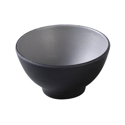 Yanco Birmingham 10 Oz. Melamine Rice Bowl In Black;gray