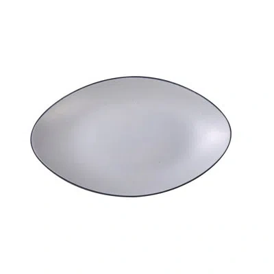 Yanco Birmingham 11.5" Melamine Dinner Plate In Black;gray