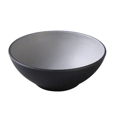 Yanco Birmingham 15 Oz. Melamine Cereal Bowl In Black;gray