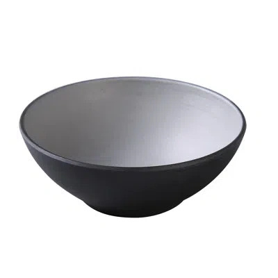 Yanco Birmingham 24 Oz. Melamine Salad Bowl In Black;gray