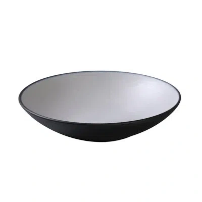 Yanco Birmingham 30 Oz. Melamine Pasta Bowl In Black;gray
