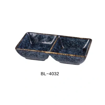 Yanco Bl-4032 Blue Star Double Sauce Dish In Navy