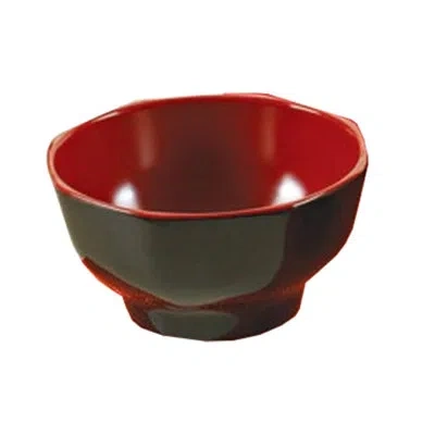 Yanco Black & Red 10 Oz. Melamine Rice Bowl