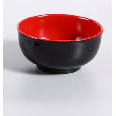 Yanco Black & Red 22 Oz. Melamine Cereal Bowl