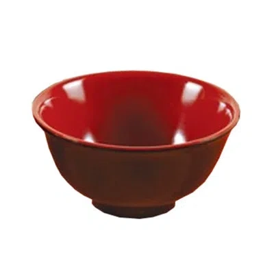 Yanco Black & Red 8 Oz. Melamine Rice Bowl