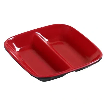 Yanco Black & Red Melamine Condiment Server