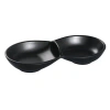 Yanco Black Pearl Double Melamine Condiment Server In Black