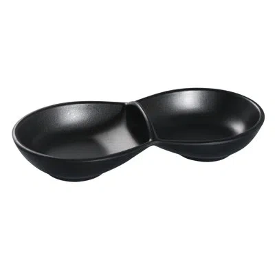 Yanco Black Pearl Double Melamine Condiment Server