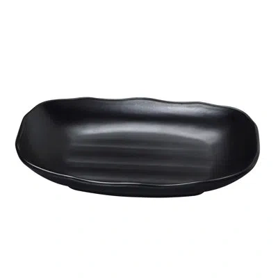 Yanco Black Pearl New Rectangular Melamine Appetizer Plate