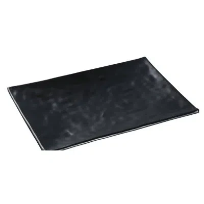 Yanco Black Pearl New Rectangular Melamine Dinner Plate