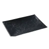Yanco Black Pearl New Rectangular Melamine Dinner Plate In Black Pearl