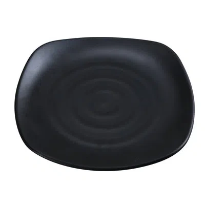 Yanco Black Pearl New Square Melamine Dinner Plate