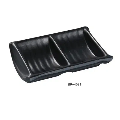 Yanco Black Pearl Pearl Double Melamine Condiment Server
