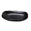 Yanco Black Pearl Rectangular Melamine Bread And Butter Plate In Black