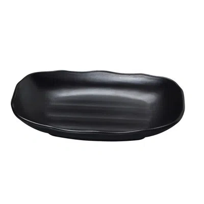 Yanco Black Pearl Rectangular Melamine Bread And Butter Plate