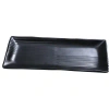 Yanco Black Pearl Rectangular Melamine Dinner Plate In Black Pearl