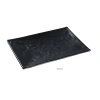 Yanco Black Pearl Rectangular Melamine Dinner Plate In Black Pearl