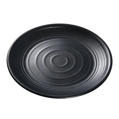 Yanco Black Pearl Round Melamine Dinner Plate