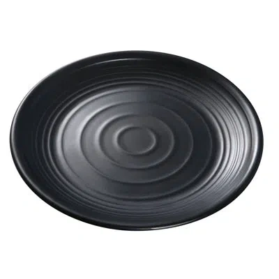Yanco Black Pearl Round Melamine Dinner Plate